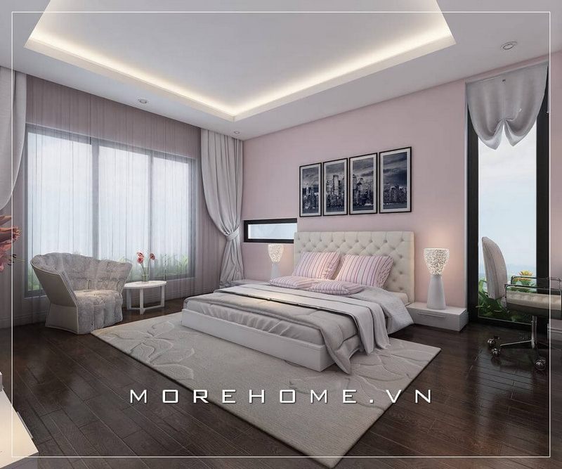 Mẫu giường ngủ hiện đại giá rẻ được nhiều khách hàng lựa chọn tại Morehome 